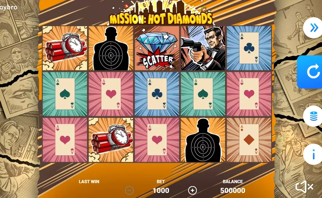 Mission: Hot Diamonds Slot Game