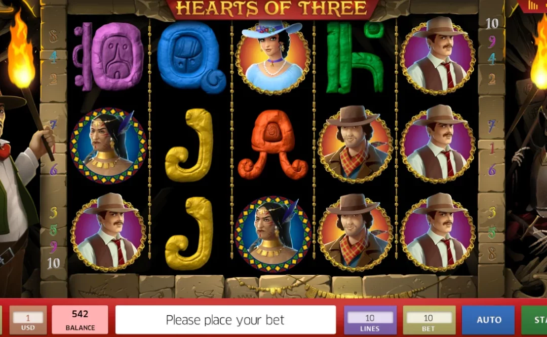Hearts of Three Slot Game